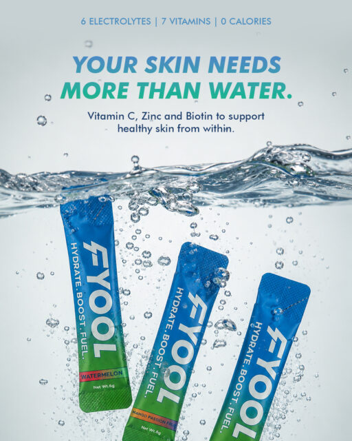 Hydration is the start, not the whole story.Fyool also brings Vitamin C, Zinc and Biotin, three ingredients that support healthy skin from within, with antioxidant support from Vitamin C. Zero sugar, zero calories.#fyooldifferent