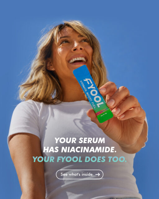 Hydration is the start, not the whole story.Fyool also brings Vitamin C, Zinc and Biotin, three ingredients that support healthy skin from within, with antioxidant support from Vitamin C. Zero sugar, zero calories.#fyooldifferent